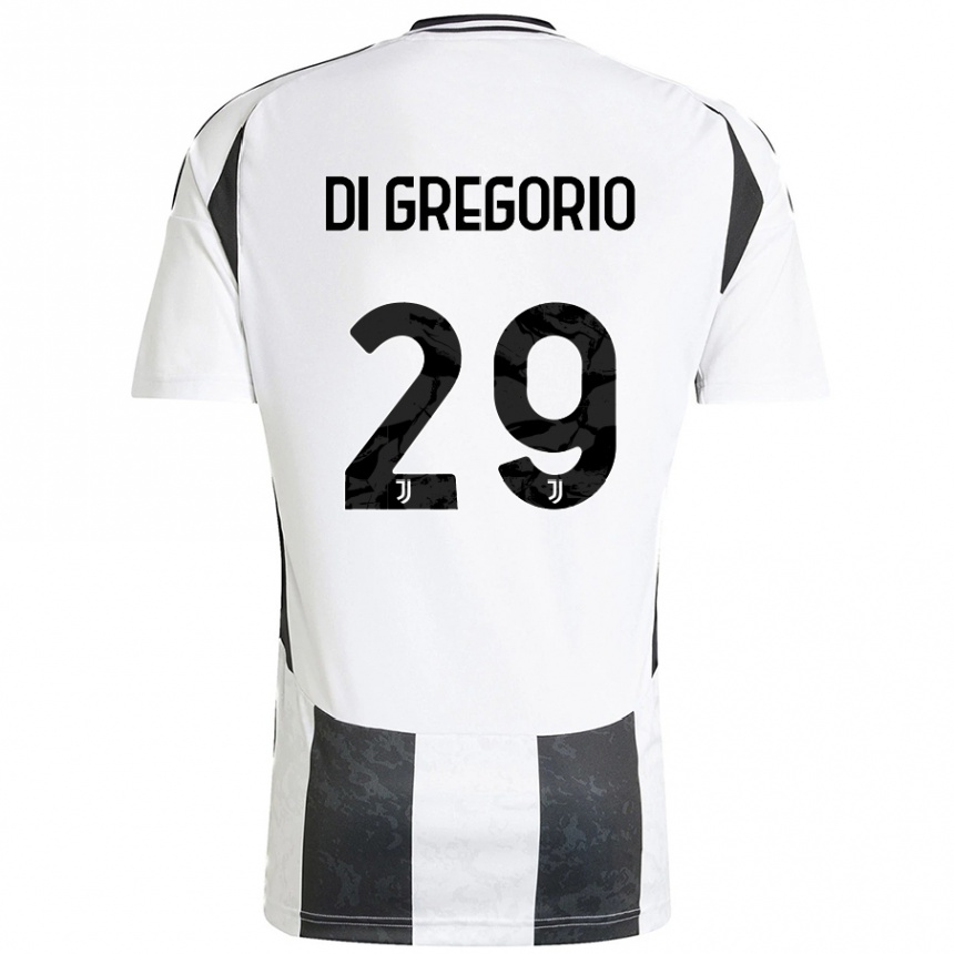 Enfant Football Maillot Michele Di Gregorio #29 Blanc Noir Tenues Domicile 2024/25