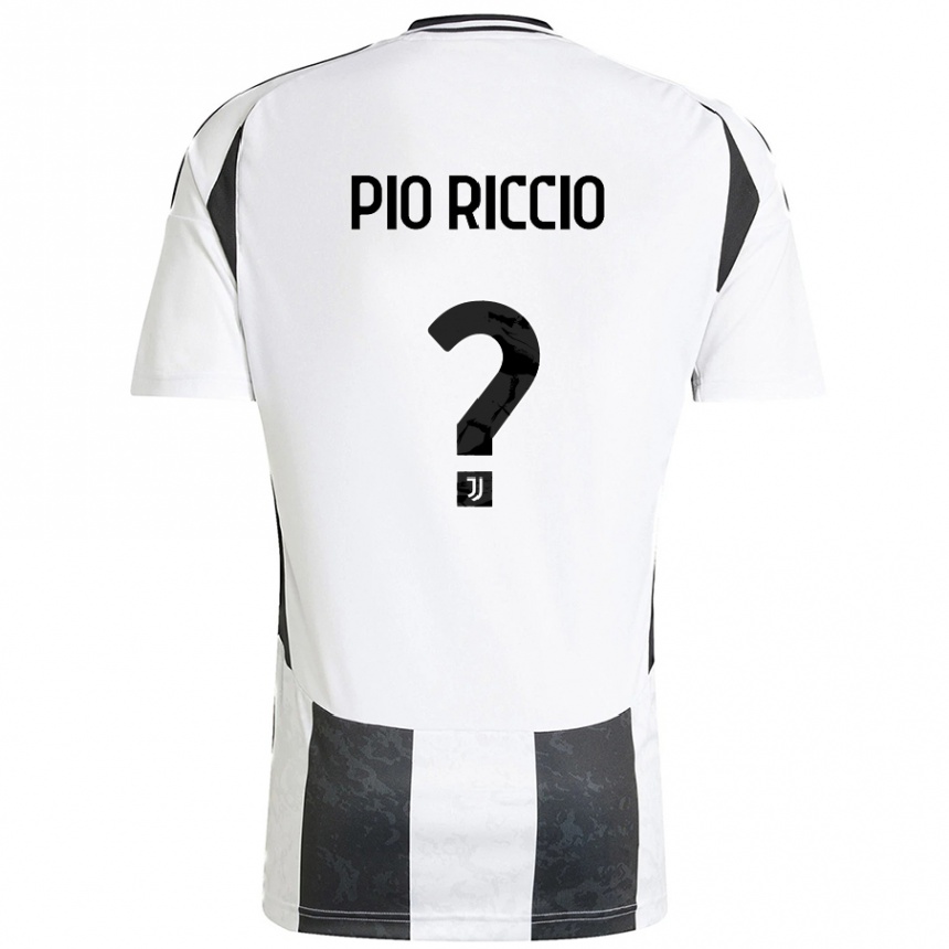 Enfant Football Maillot Alessandro Pio Riccio #0 Blanc Noir Tenues Domicile 2024/25