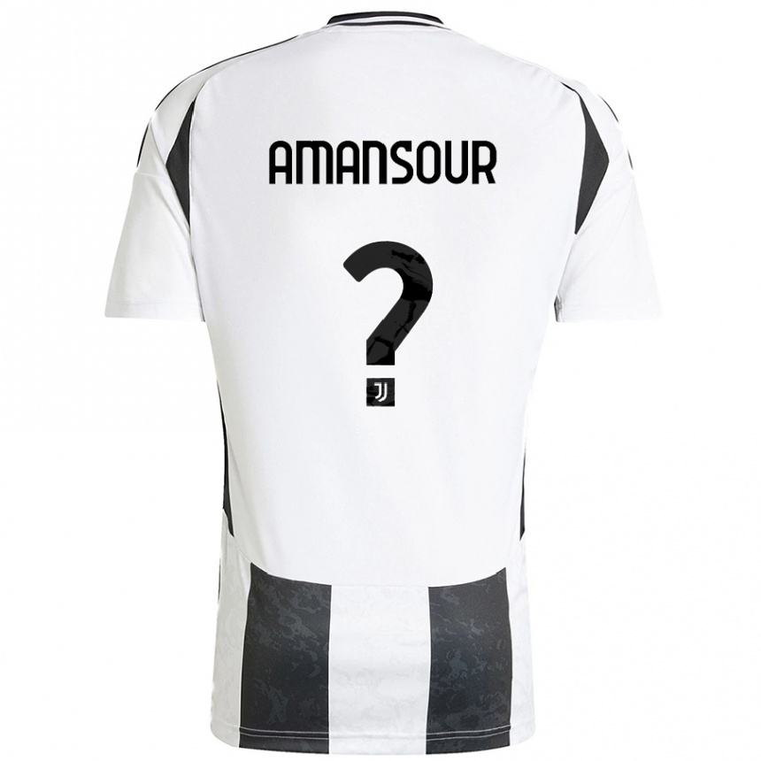 Enfant Football Maillot Adam Amansour #0 Blanc Noir Tenues Domicile 2024/25