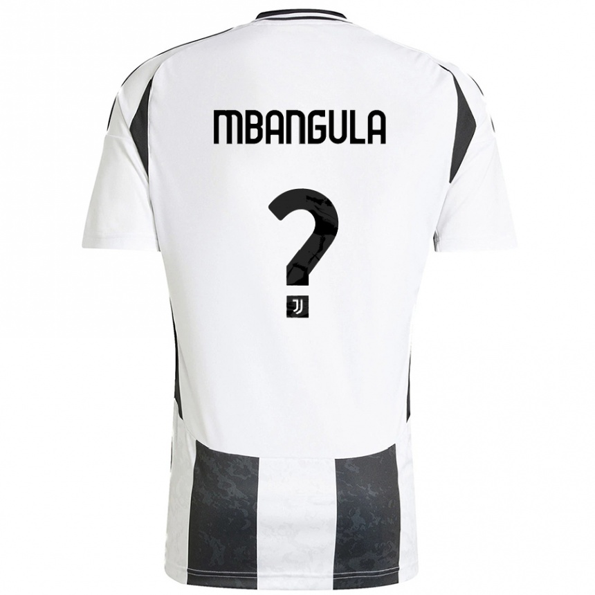 Enfant Football Maillot Samuel Mbangula #0 Blanc Noir Tenues Domicile 2024/25