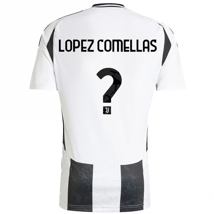 Enfant Football Maillot Ivan Lopez Comellas #0 Blanc Noir Tenues Domicile 2024/25