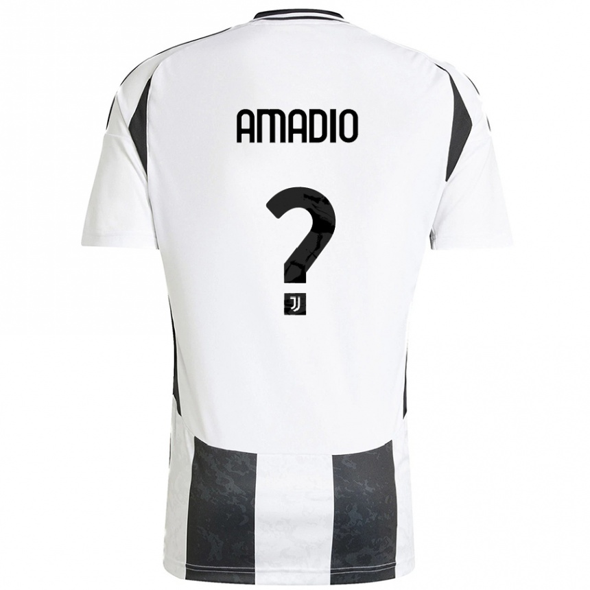 Enfant Football Maillot Alex Amadio #0 Blanc Noir Tenues Domicile 2024/25