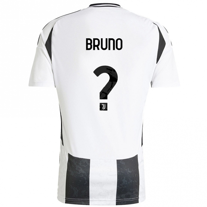 Enfant Football Maillot Giovanni Bruno #0 Blanc Noir Tenues Domicile 2024/25