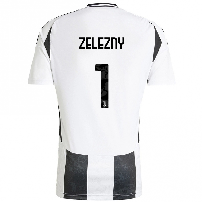 Enfant Football Maillot Radoslaw Zelezny #1 Blanc Noir Tenues Domicile 2024/25