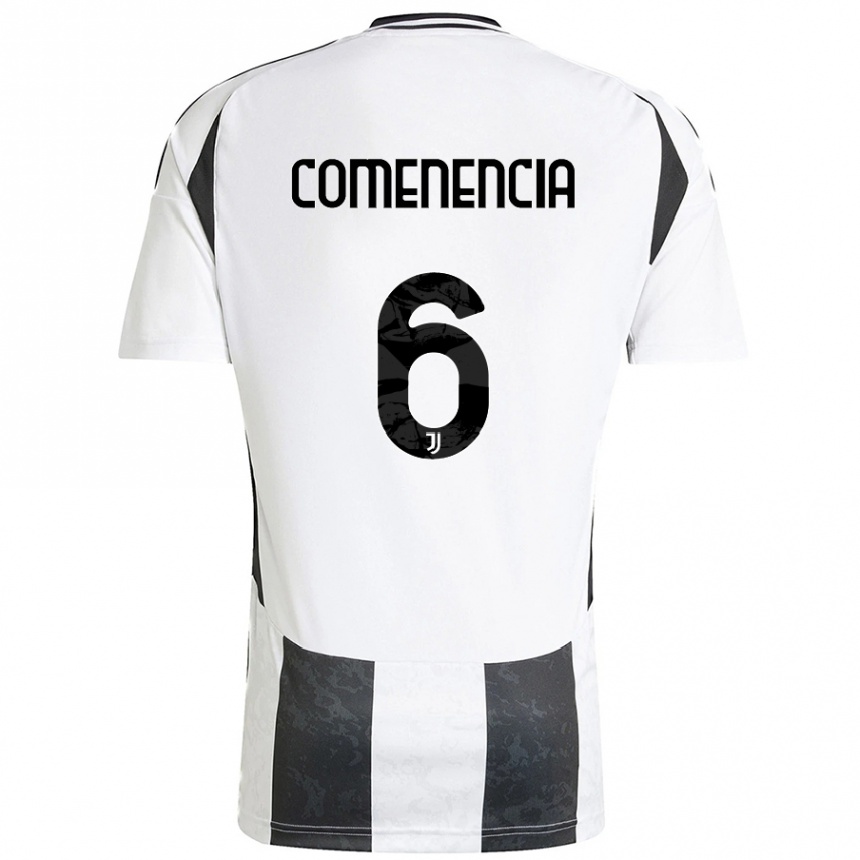 Enfant Football Maillot Livano Comenencia #6 Blanc Noir Tenues Domicile 2024/25