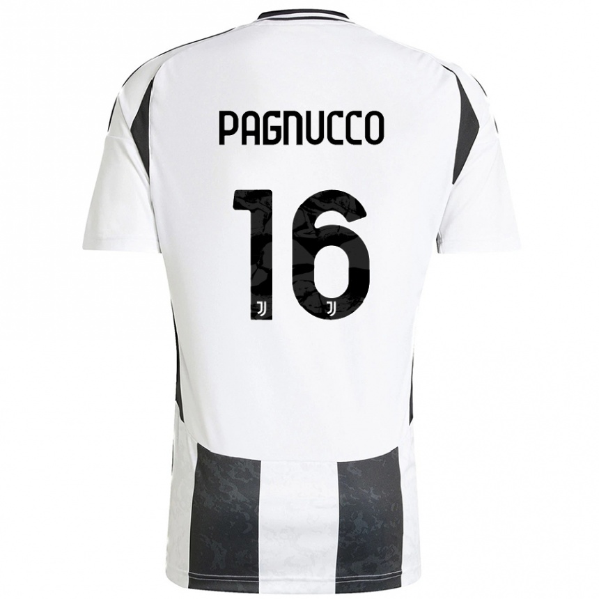 Enfant Football Maillot Filippo Pagnucco #16 Blanc Noir Tenues Domicile 2024/25