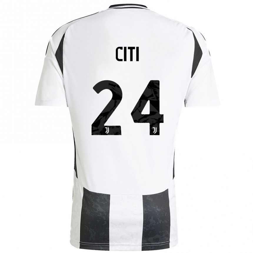 Enfant Football Maillot Alessandro Citi #24 Blanc Noir Tenues Domicile 2024/25