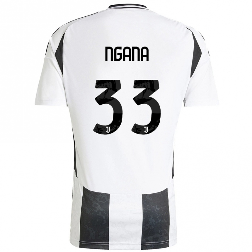 Enfant Football Maillot Valdes Ngana #33 Blanc Noir Tenues Domicile 2024/25