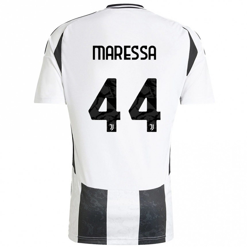 Enfant Football Maillot Tommaso Maressa #44 Blanc Noir Tenues Domicile 2024/25