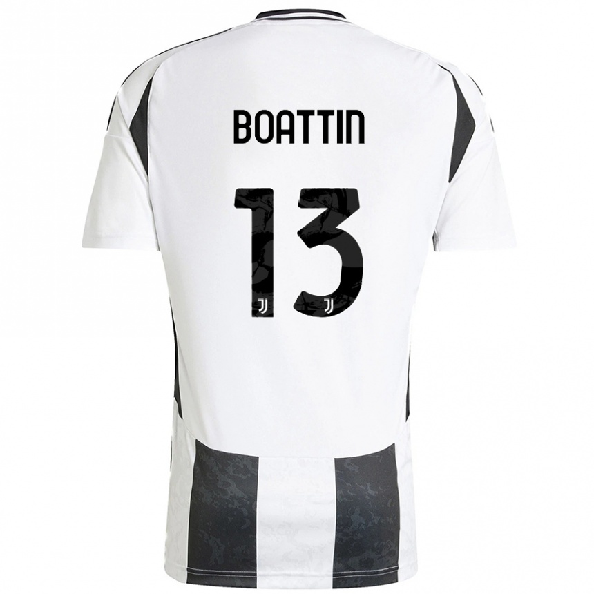 Enfant Football Maillot Lisa Boattin #13 Blanc Noir Tenues Domicile 2024/25