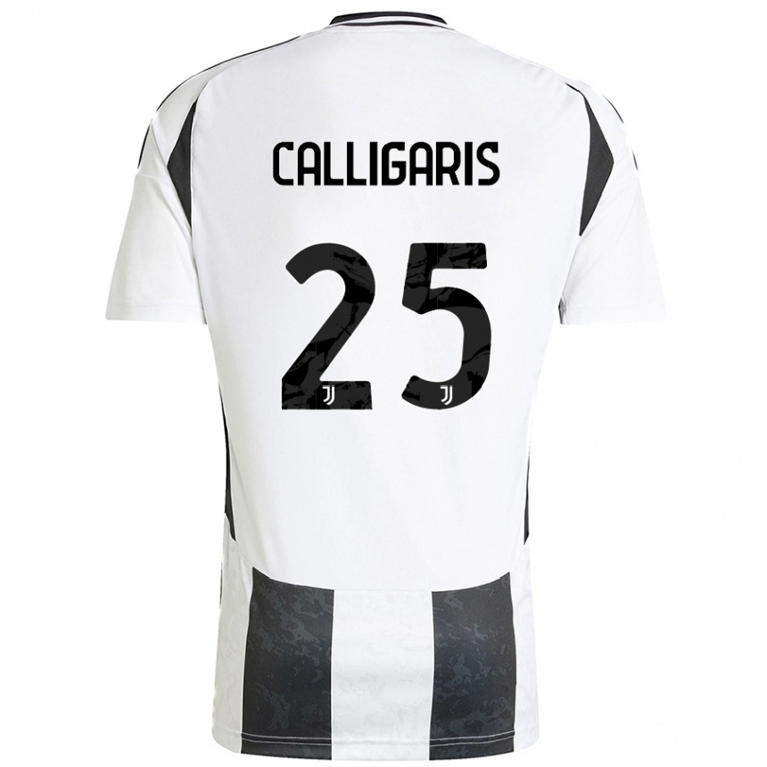 Enfant Football Maillot Viola Calligaris #25 Blanc Noir Tenues Domicile 2024/25