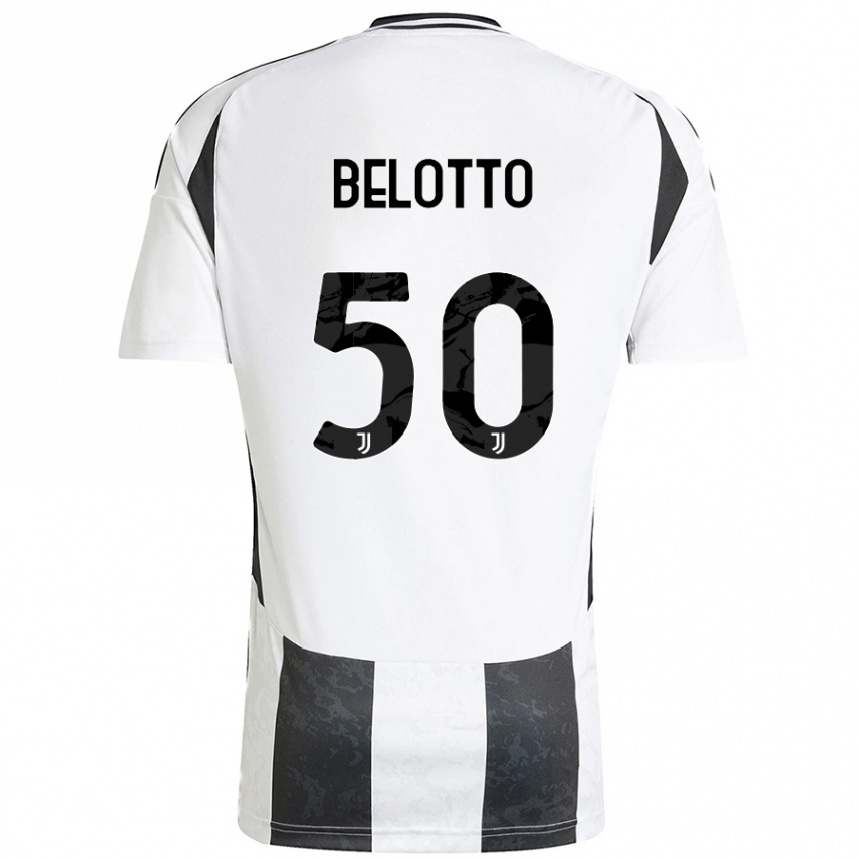 Enfant Football Maillot Soledad Belotto #50 Blanc Noir Tenues Domicile 2024/25