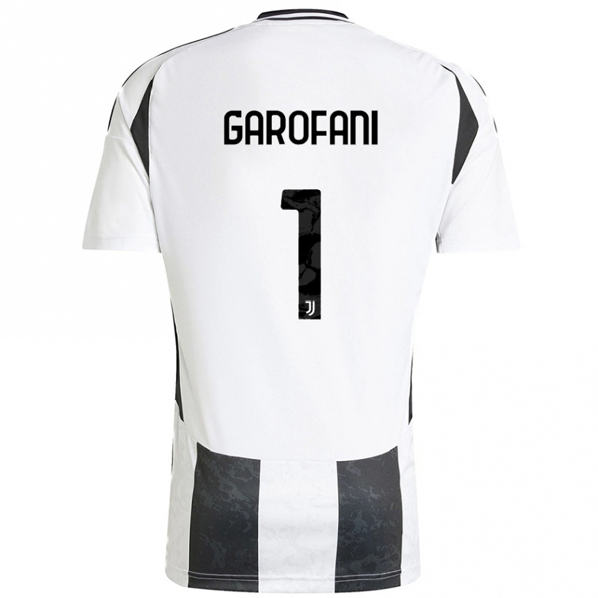 Enfant Football Maillot Giovanni Garofani #1 Blanc Noir Tenues Domicile 2024/25