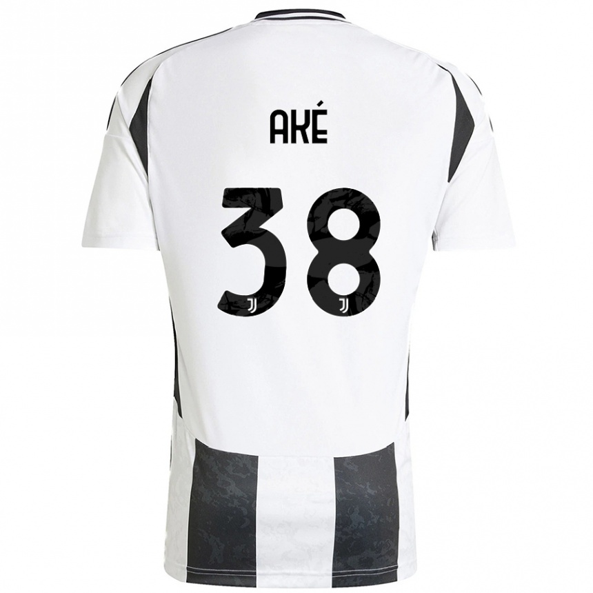 Enfant Football Maillot Marley Ake #38 Blanc Noir Tenues Domicile 2024/25