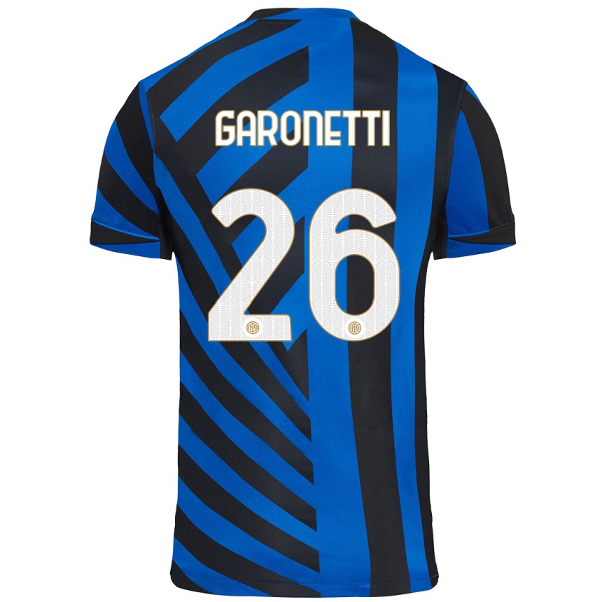 Enfant Football Maillot Gabriele Garonetti #26 Bleu Noir Tenues Domicile 2024/25