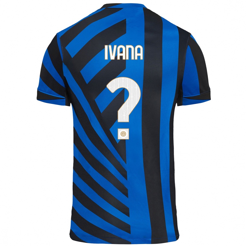 Enfant Football Maillot Ivana Andrés #0 Bleu Noir Tenues Domicile 2024/25