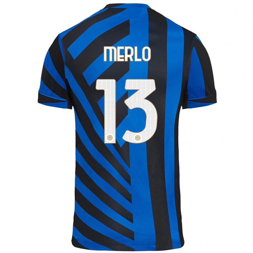 Enfant Football Maillot Beatrice Merlo #13 Bleu Noir Tenues Domicile 2024/25