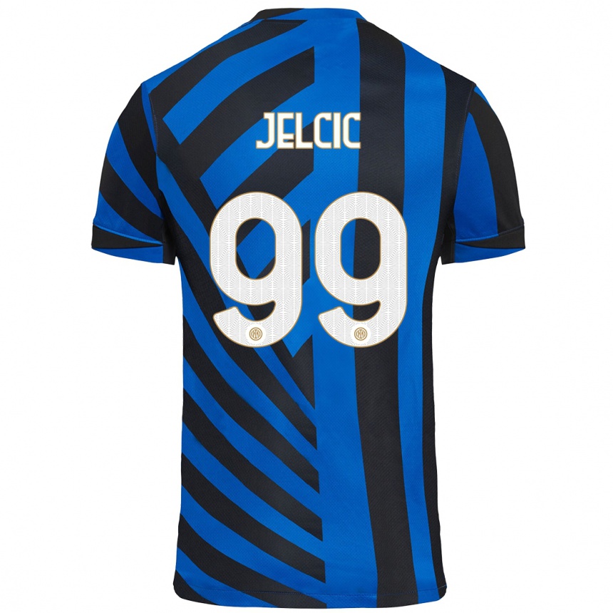 Enfant Football Maillot Maja Jelčić #99 Bleu Noir Tenues Domicile 2024/25