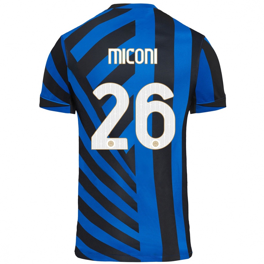 Enfant Football Maillot Riccardo Miconi #26 Bleu Noir Tenues Domicile 2024/25