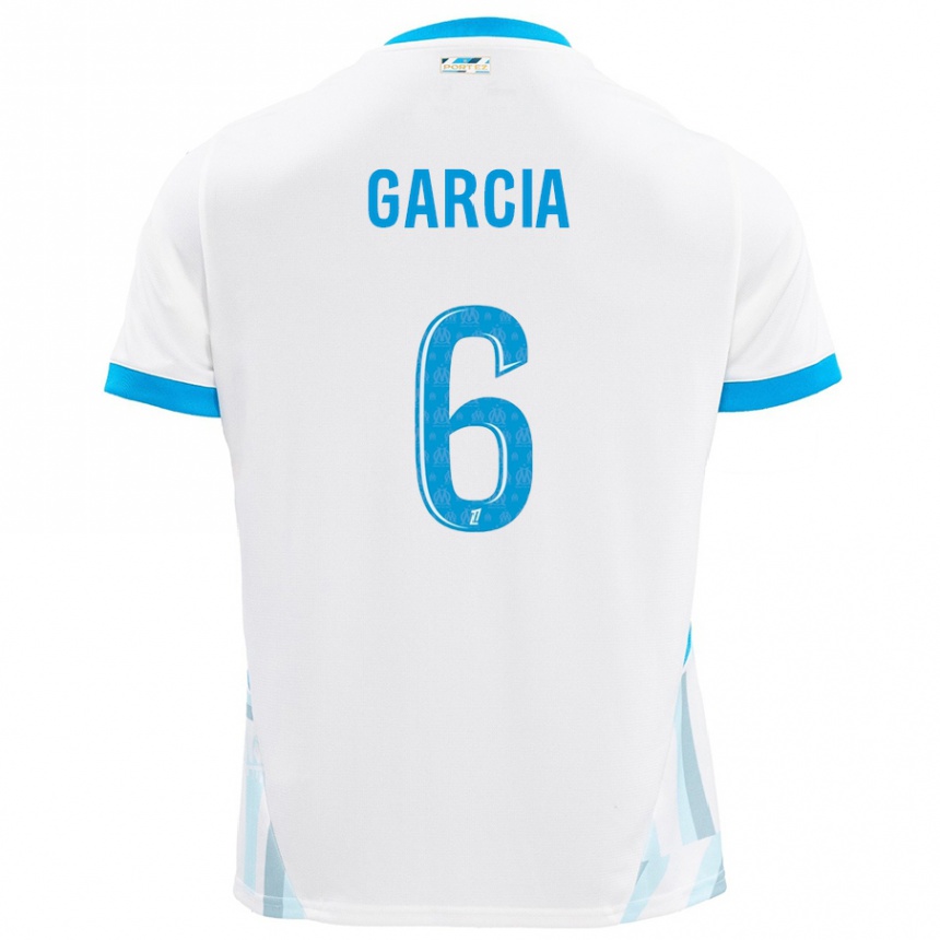 Enfant Football Maillot Ulisses Garcia #6 Blanc Bleu Ciel Tenues Domicile 2024/25