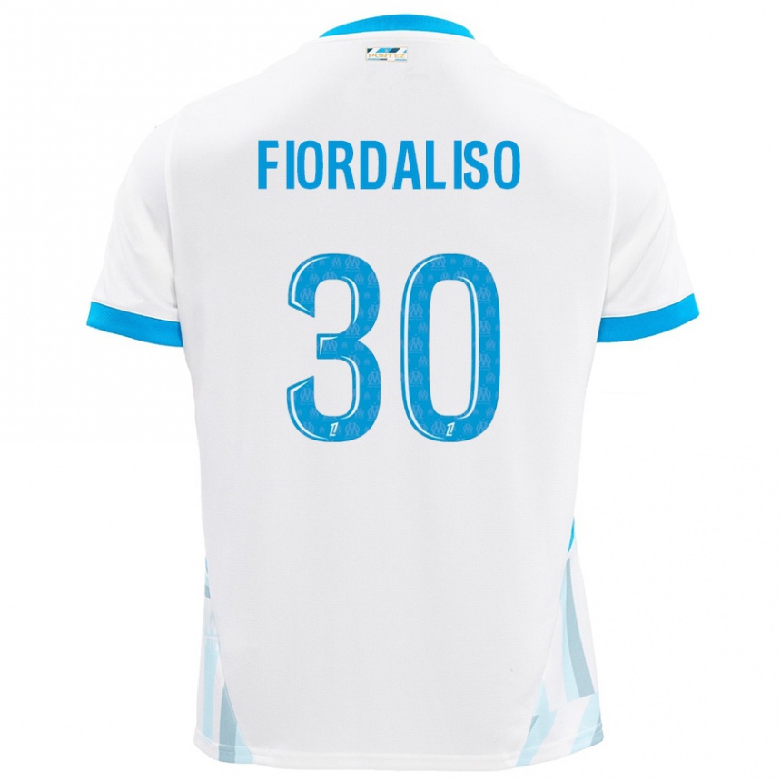 Enfant Football Maillot Thelma Fiordaliso #30 Blanc Bleu Ciel Tenues Domicile 2024/25