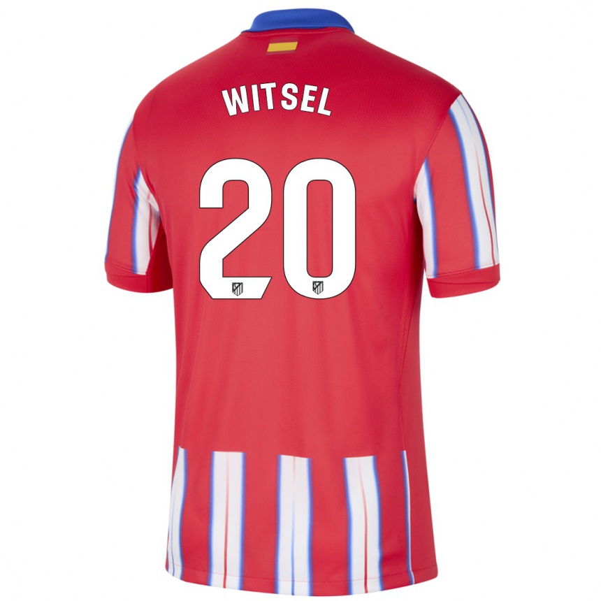 Enfant Football Maillot Axel Witsel #20 Rouge Blanc Bleu Tenues Domicile 2024/25