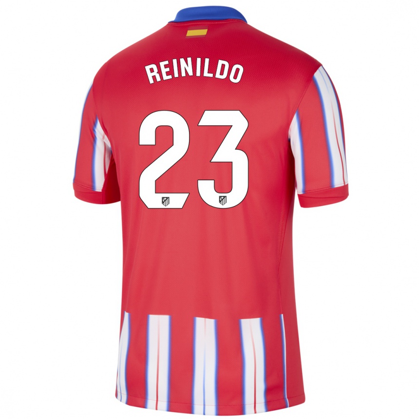 Enfant Football Maillot Reinildo Mandava #23 Rouge Blanc Bleu Tenues Domicile 2024/25