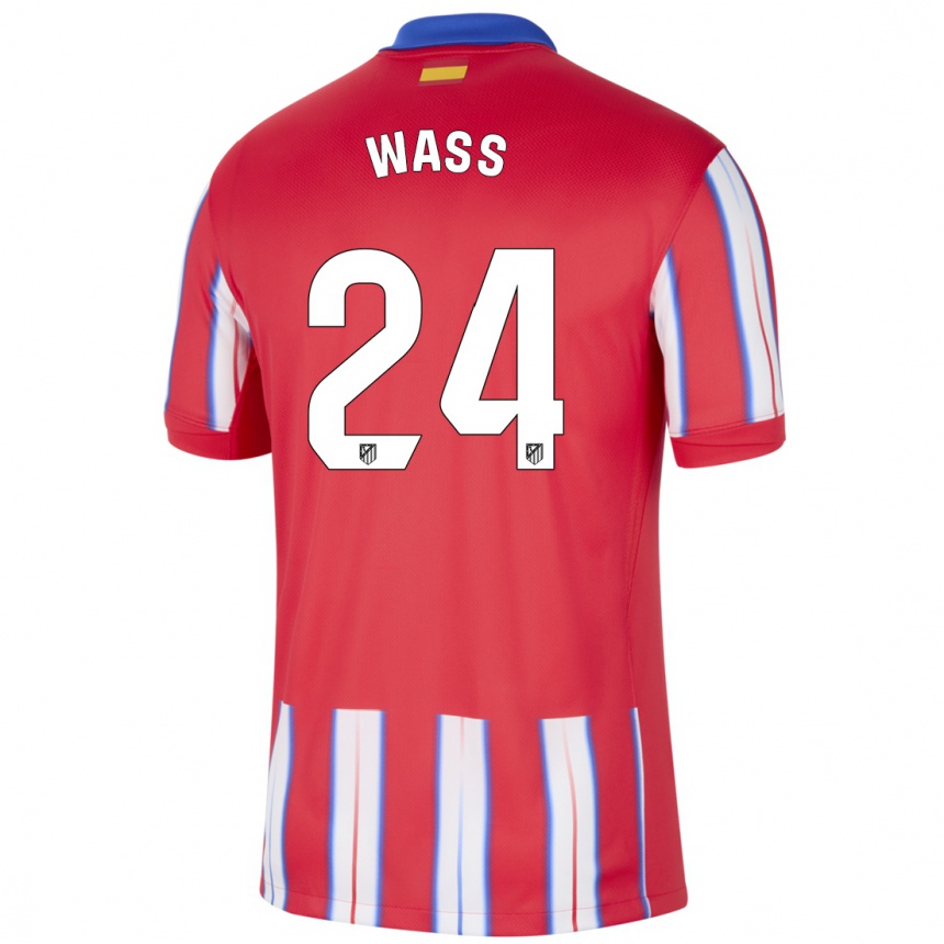 Enfant Football Maillot Daniel Wass #24 Rouge Blanc Bleu Tenues Domicile 2024/25