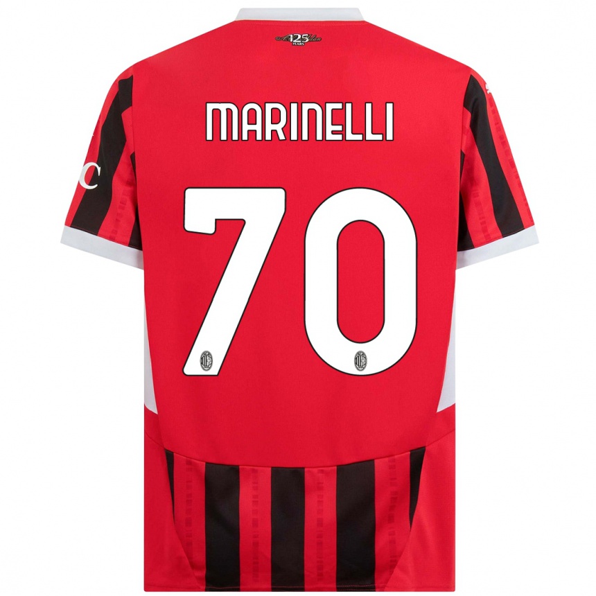 Enfant Football Maillot Gloria Marinelli #70 Rouge Noir Tenues Domicile 2024/25