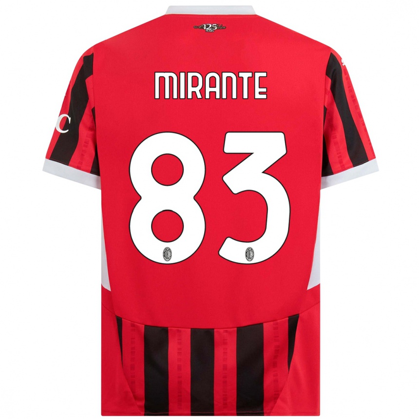 Enfant Football Maillot Antonio Mirante #83 Rouge Noir Tenues Domicile 2024/25