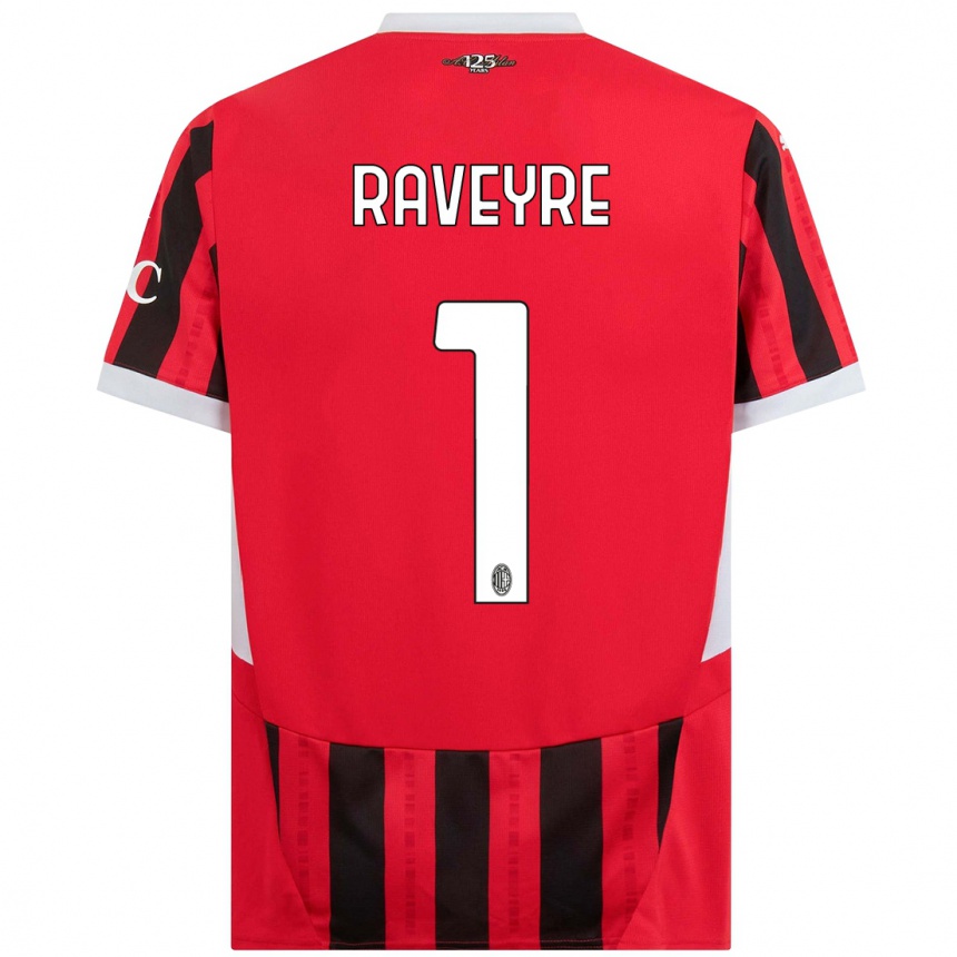 Enfant Football Maillot Noah Raveyre #1 Rouge Noir Tenues Domicile 2024/25