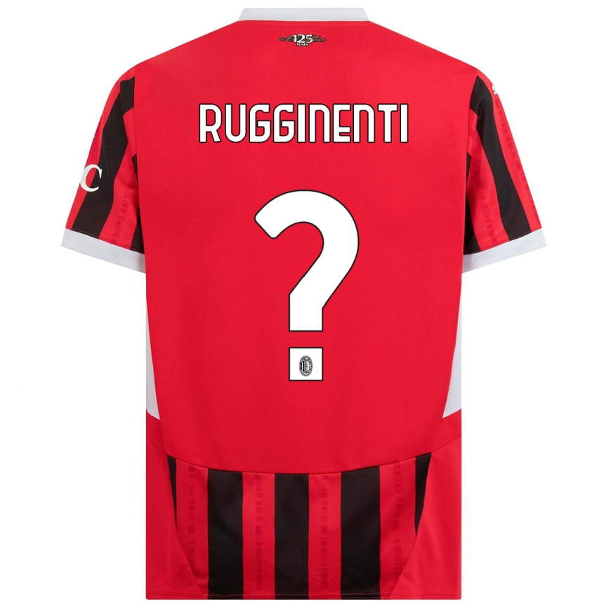 Enfant Football Maillot Omar Rugginenti #0 Rouge Noir Tenues Domicile 2024/25