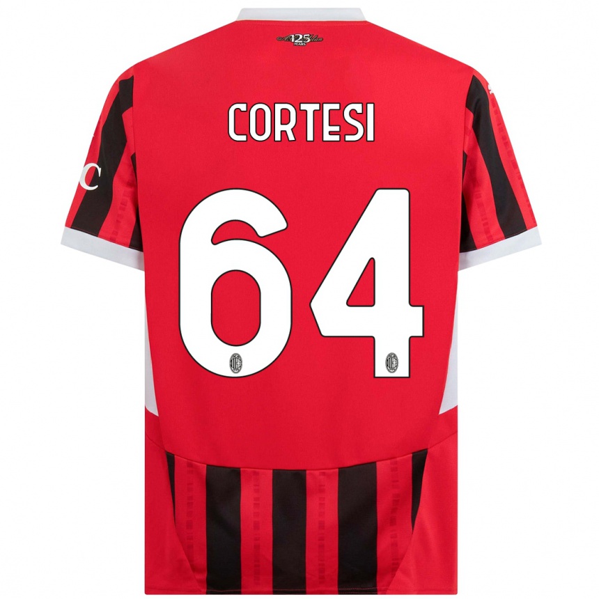 Enfant Football Maillot Selena Cortesi #64 Rouge Noir Tenues Domicile 2024/25