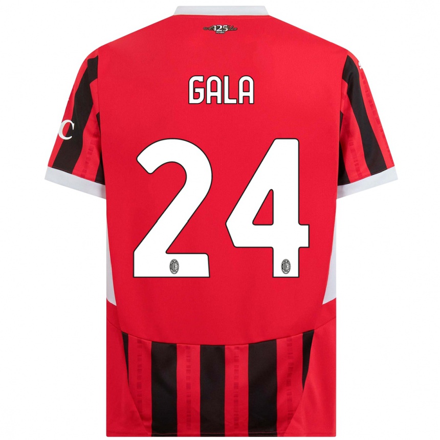 Enfant Football Maillot Antonio Gala #24 Rouge Noir Tenues Domicile 2024/25