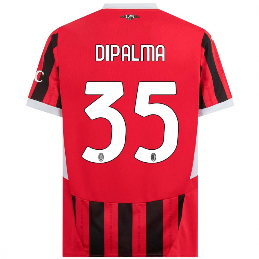 Enfant Football Maillot Matteo Dipalma #35 Rouge Noir Tenues Domicile 2024/25