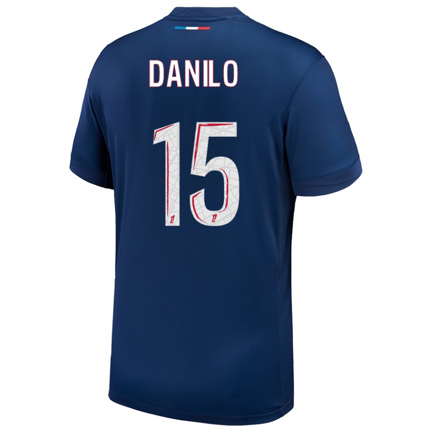 Enfant Football Maillot Danilo Pereira #15 Bleu Marine Blanc Tenues Domicile 2024/25