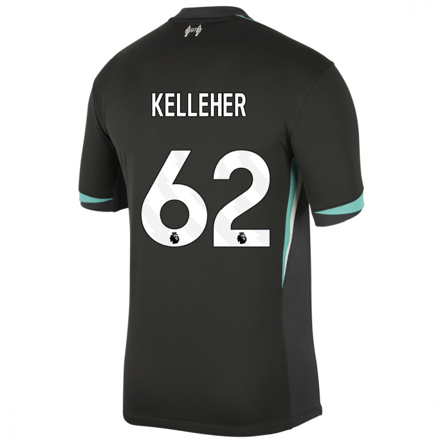 Enfant Football Maillot Caoimhin Kelleher #62 Noir Anthracite Blanc Tenues Extérieur 2024/25