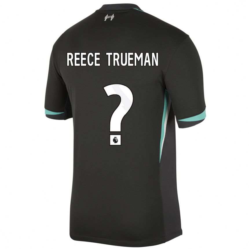 Enfant Football Maillot Reece Trueman #0 Noir Anthracite Blanc Tenues Extérieur 2024/25