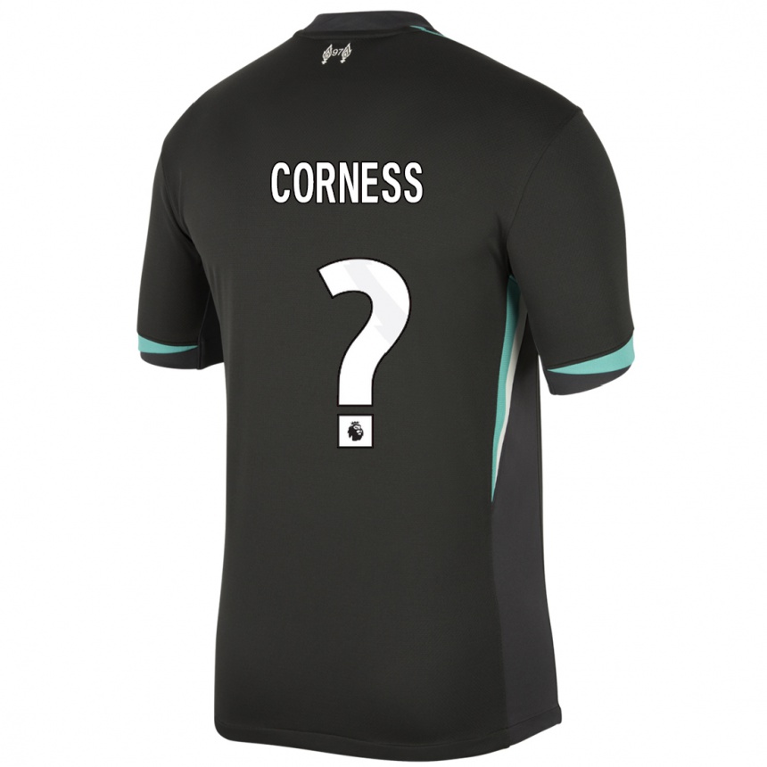 Enfant Football Maillot Dominic Corness #0 Noir Anthracite Blanc Tenues Extérieur 2024/25