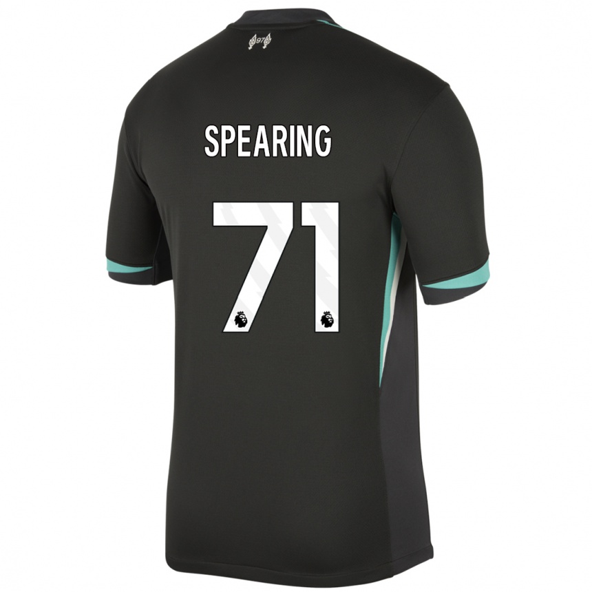 Enfant Football Maillot Jay Spearing #71 Noir Anthracite Blanc Tenues Extérieur 2024/25