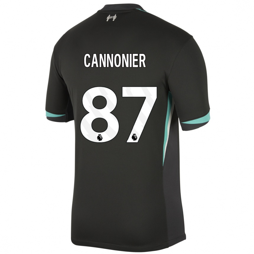 Enfant Football Maillot Oakley Cannonier #87 Noir Anthracite Blanc Tenues Extérieur 2024/25