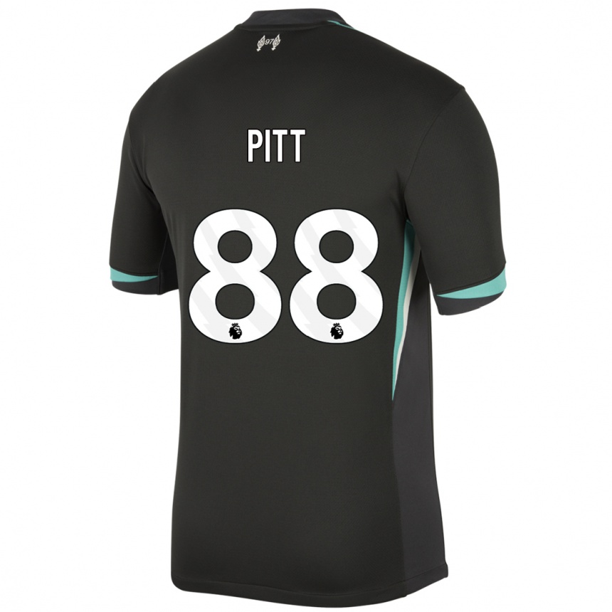 Enfant Football Maillot Lucas Pitt #88 Noir Anthracite Blanc Tenues Extérieur 2024/25