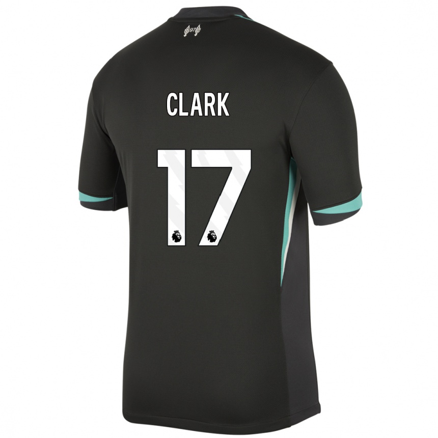 Enfant Football Maillot Jenna Clark #17 Noir Anthracite Blanc Tenues Extérieur 2024/25