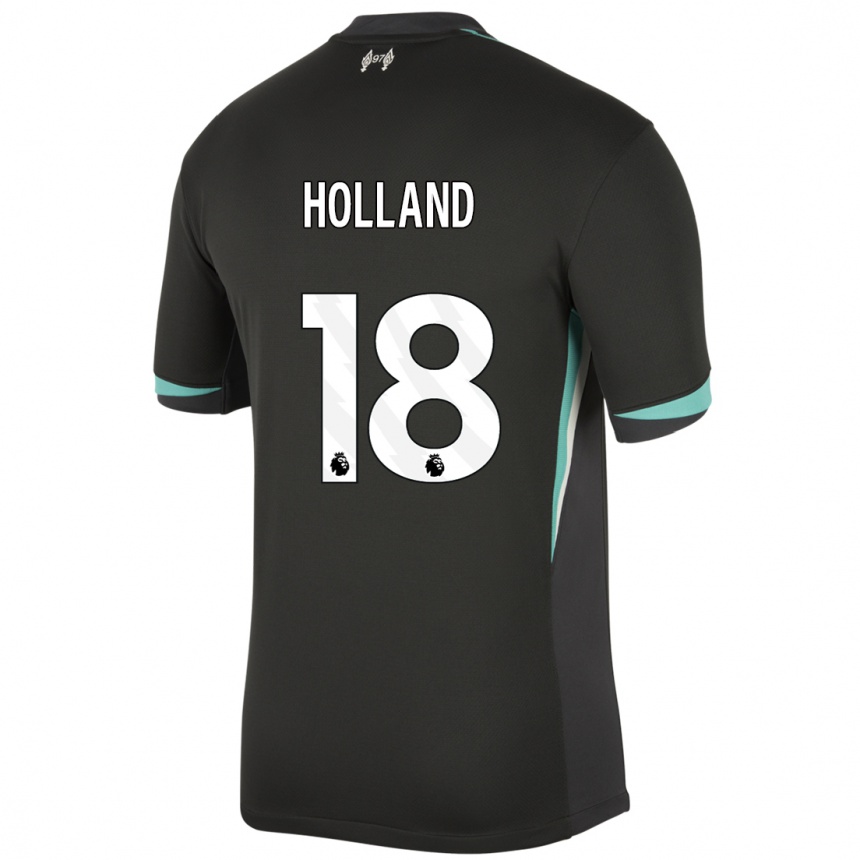 Enfant Football Maillot Ceri Holland #18 Noir Anthracite Blanc Tenues Extérieur 2024/25