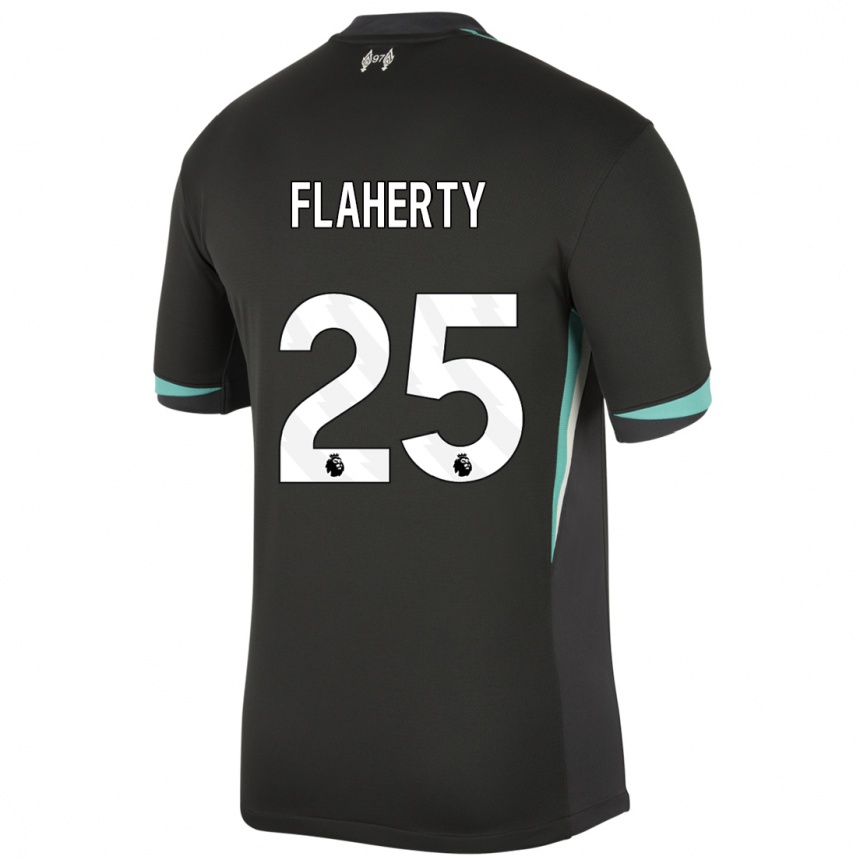 Enfant Football Maillot Gilly Flaherty #25 Noir Anthracite Blanc Tenues Extérieur 2024/25