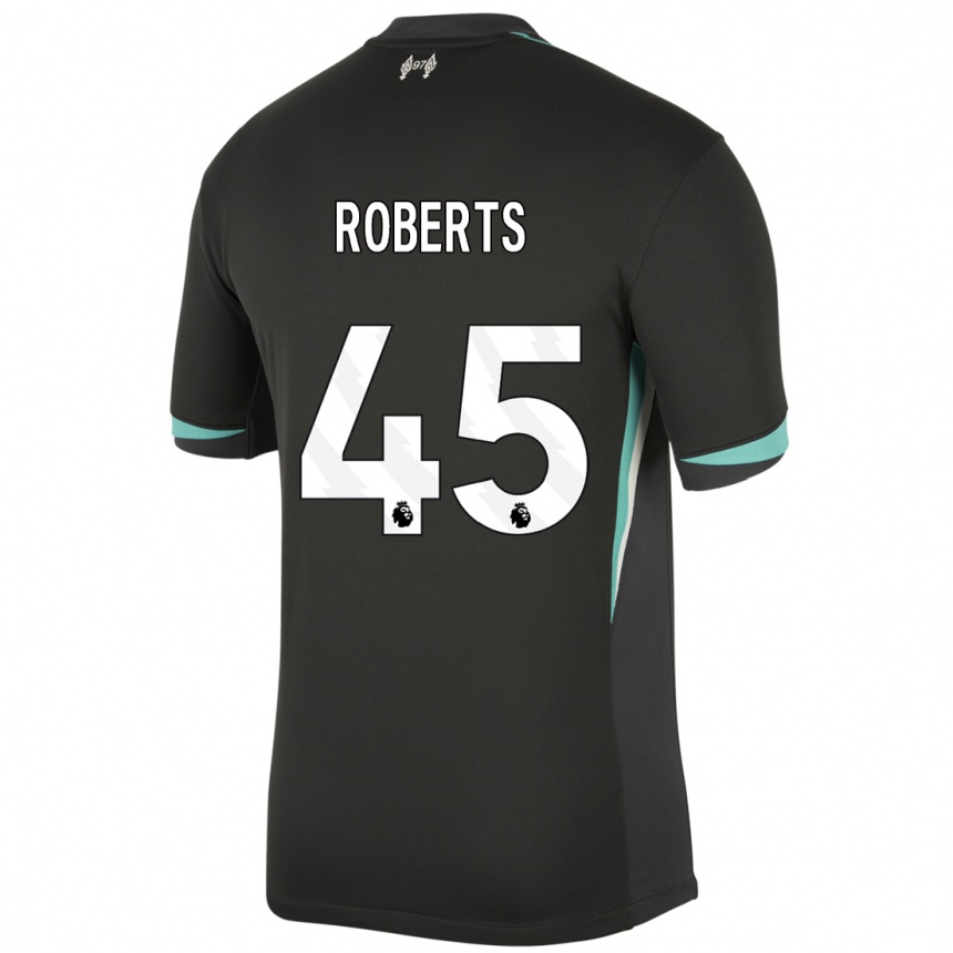 Enfant Football Maillot Iwan Roberts #45 Noir Anthracite Blanc Tenues Extérieur 2024/25