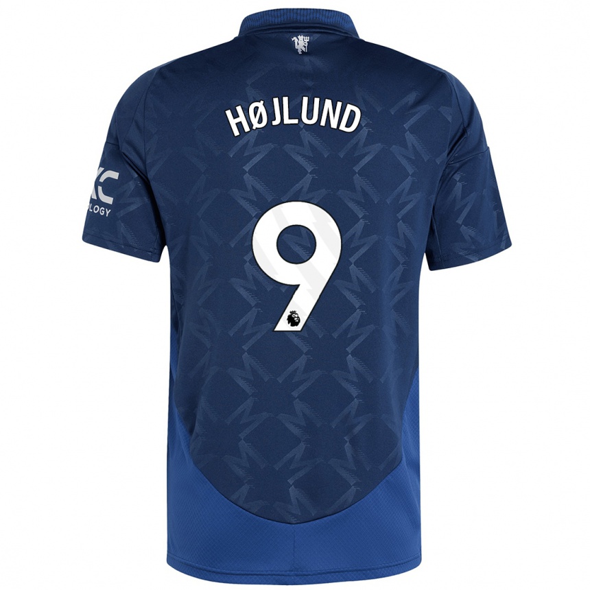 Enfant Football Maillot Rasmus Højlund #9 Indigo Tenues Extérieur 2024/25