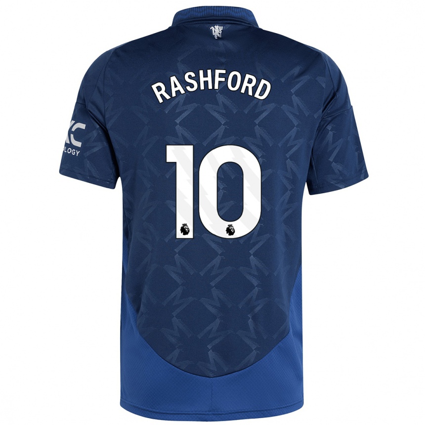 Enfant Football Maillot Marcus Rashford #10 Indigo Tenues Extérieur 2024/25