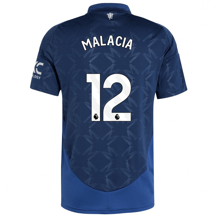 Enfant Football Maillot Tyrell Malacia #12 Indigo Tenues Extérieur 2024/25