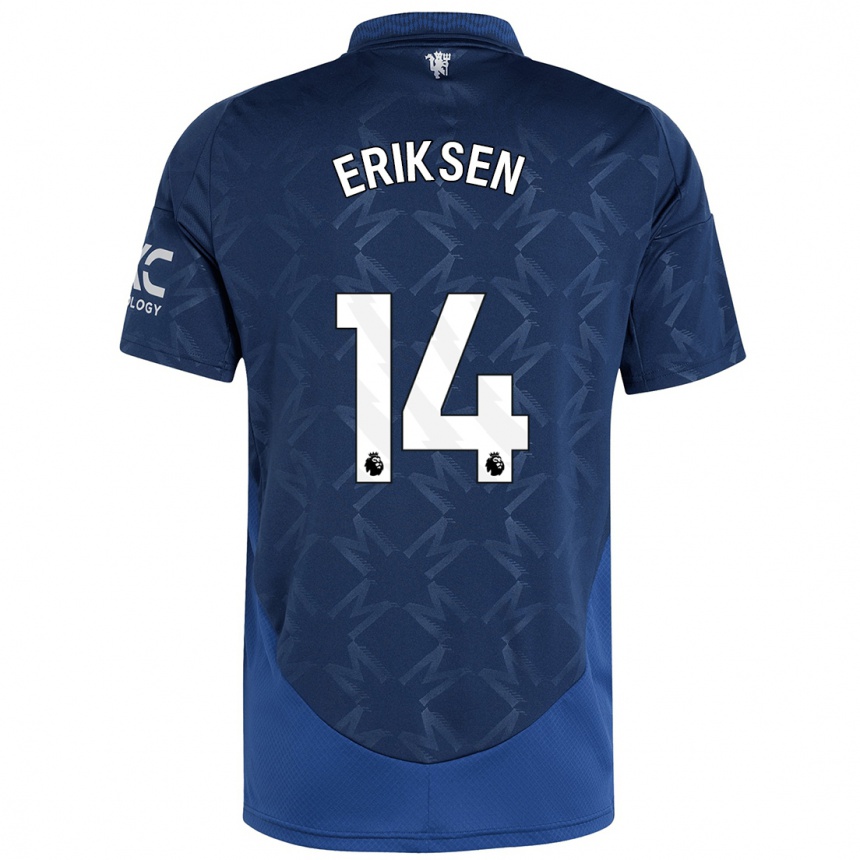 Enfant Football Maillot Christian Eriksen #14 Indigo Tenues Extérieur 2024/25